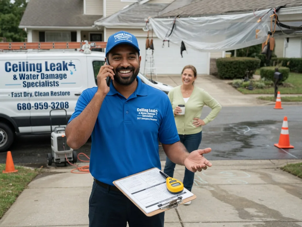 Ceiling Leak Cleanup Haubstadt, IN FAQs